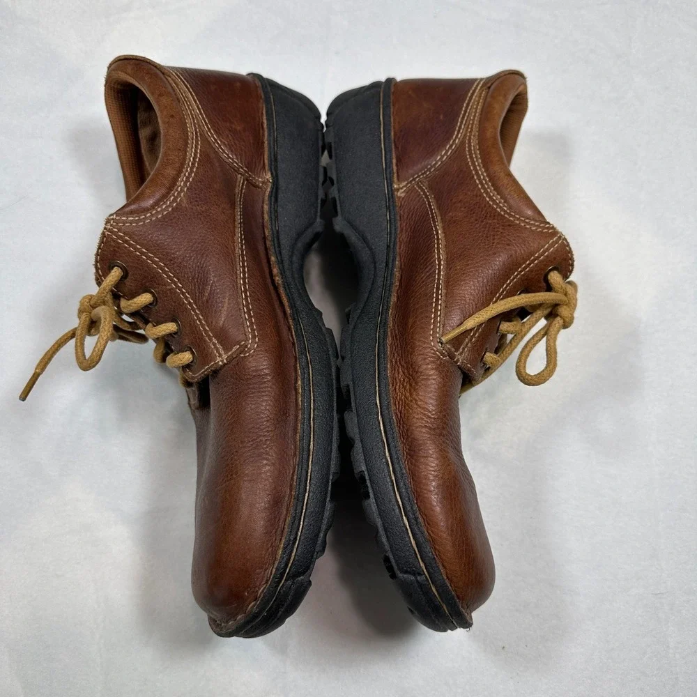 Bjorndal Mens Brown Leather Oxford Shoes Lace Up Casual Rugged Size 10.5 M